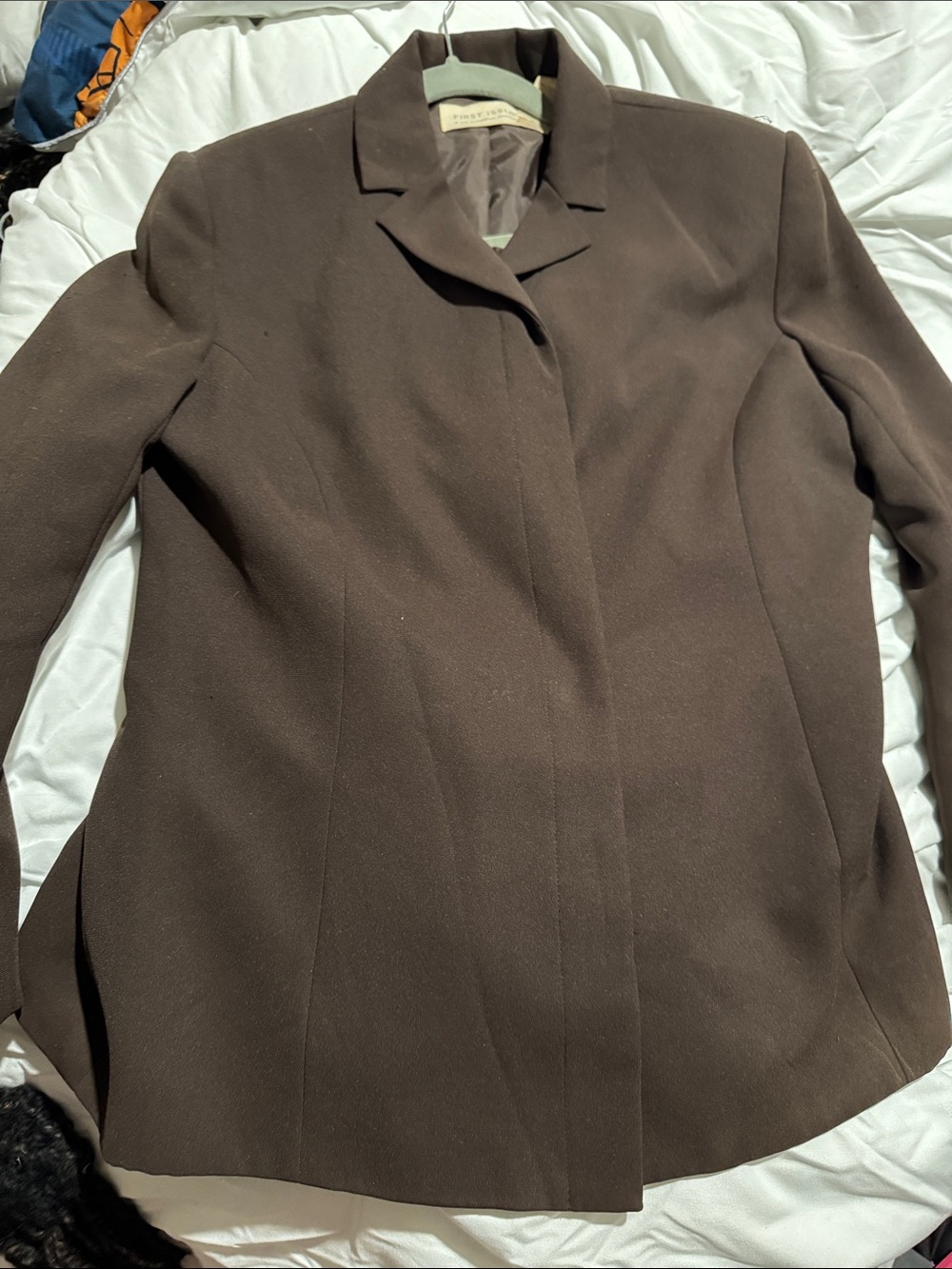 Liz Claiborne Brown Tailored Blazer Jacket